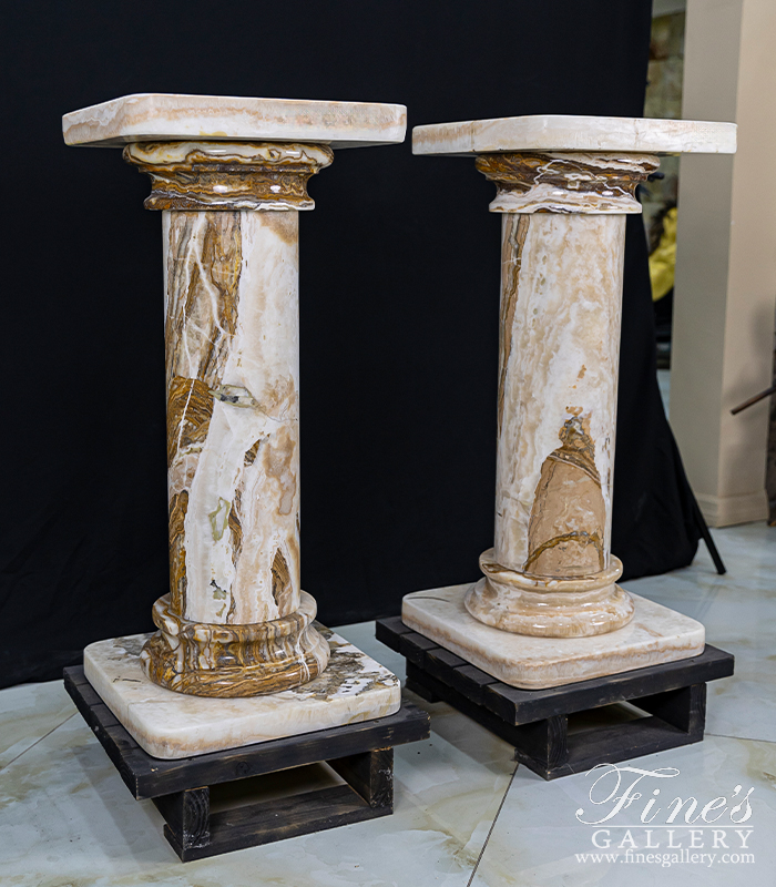 Marble Bases  - Tra Onyx Pedestals - MBS-260